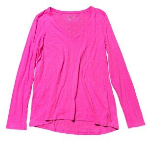 Lilly Pulitzer Women's Sz Medium Etta Long Sleeve V-Neck Shirt Blend Lightweight